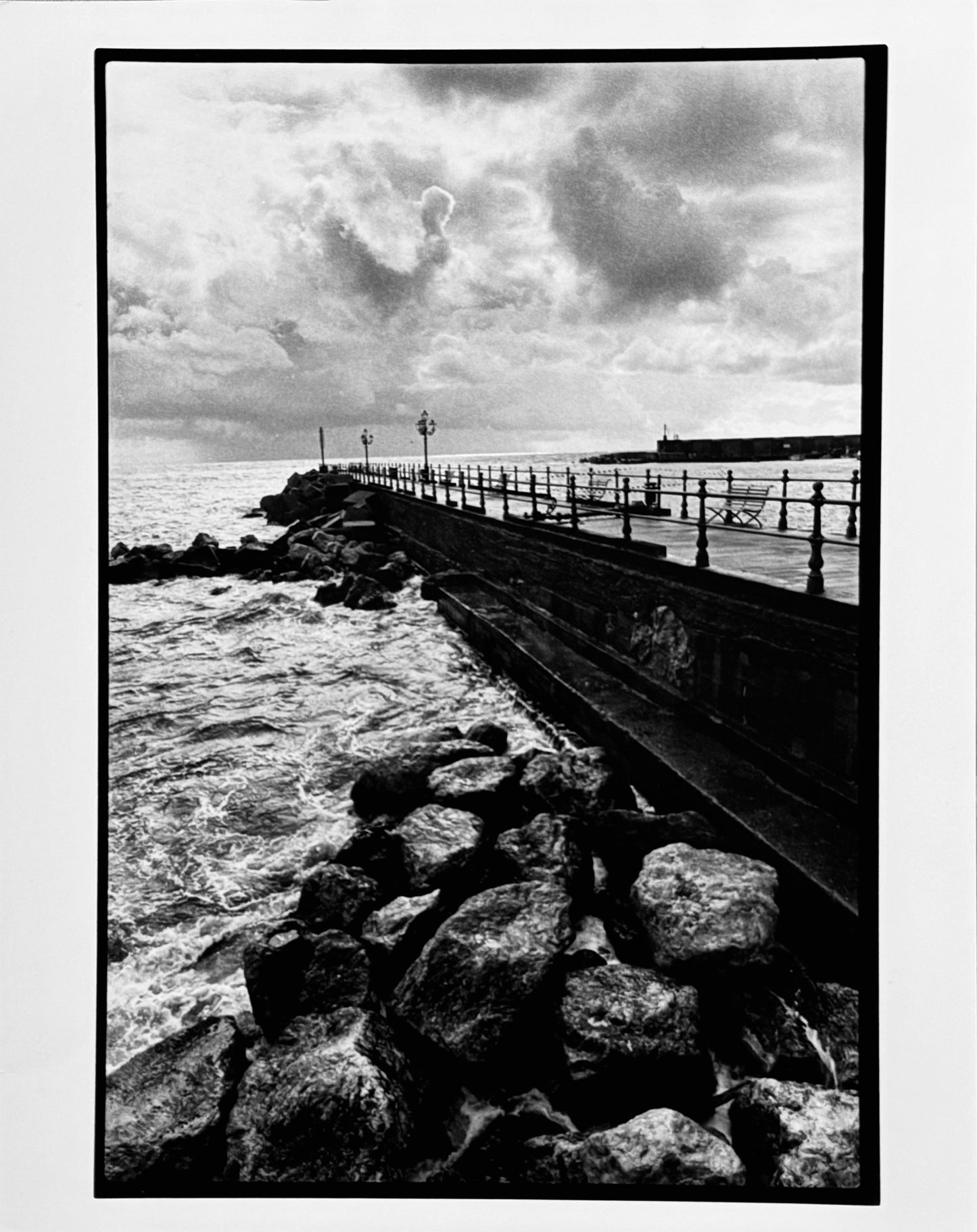 Port d'Amalfi - Italie - 1990 Œuvre originale de Michel Pinel