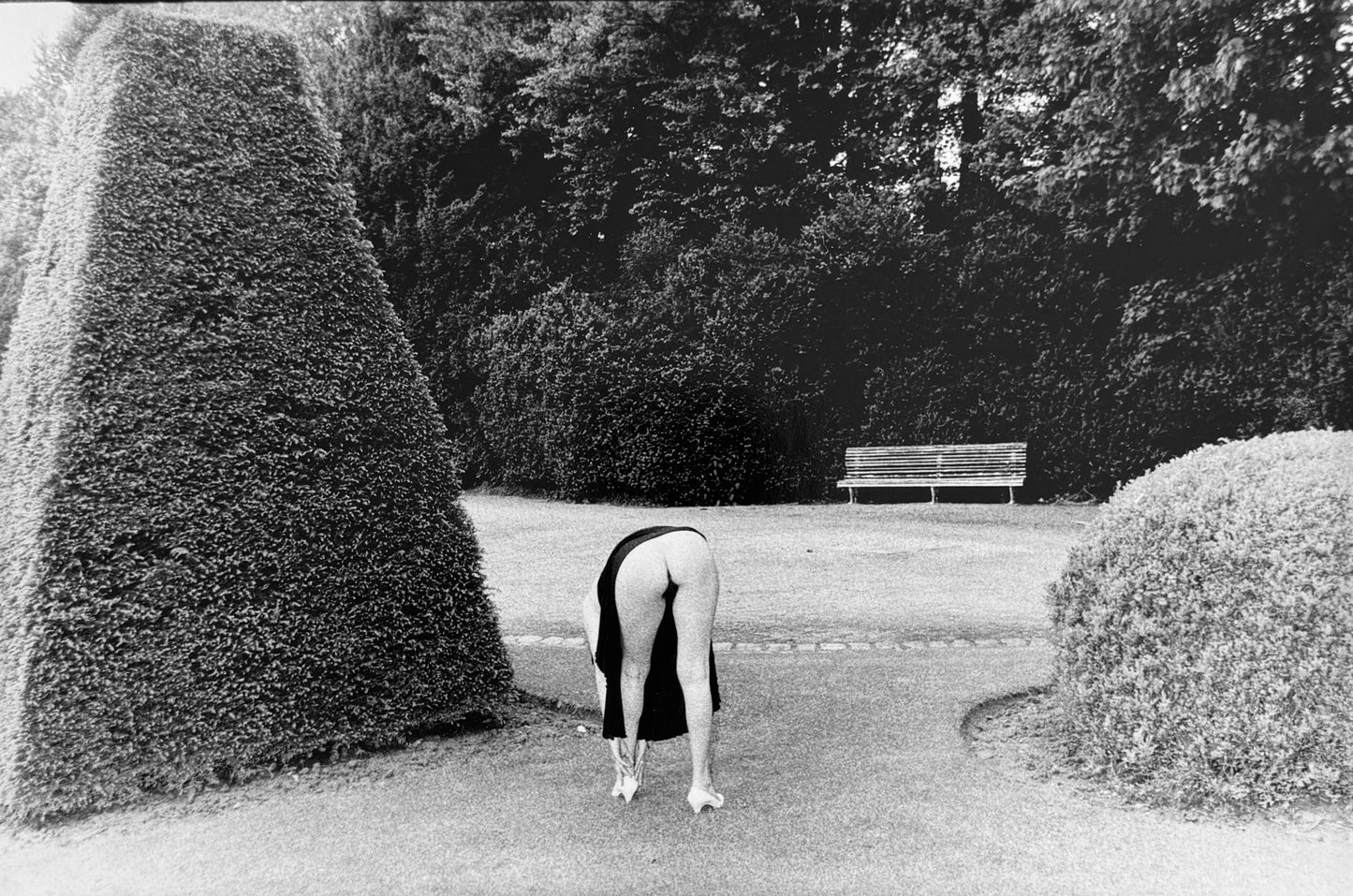 Tentation dans un parc - 1984 Œuvre originale de Michel Pinel