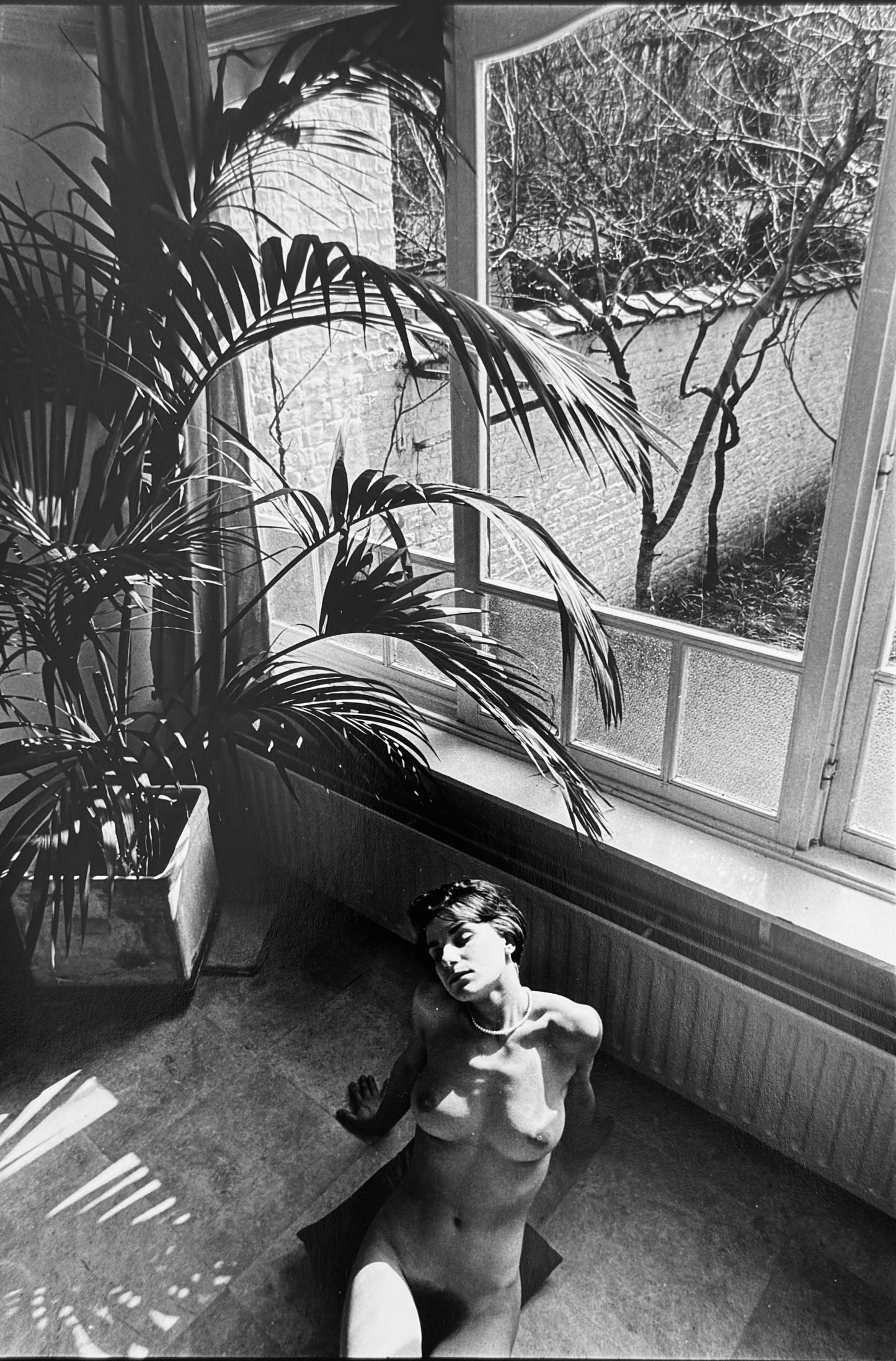 Femme au palmier - 1985 Œuvre originale de Michel Pinel