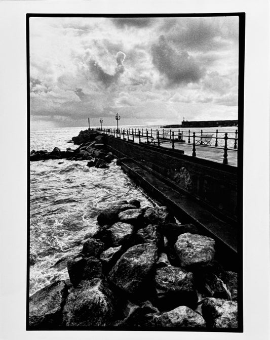 Port d'Amalfi - Italie - 1990 Œuvre originale de Michel Pinel
